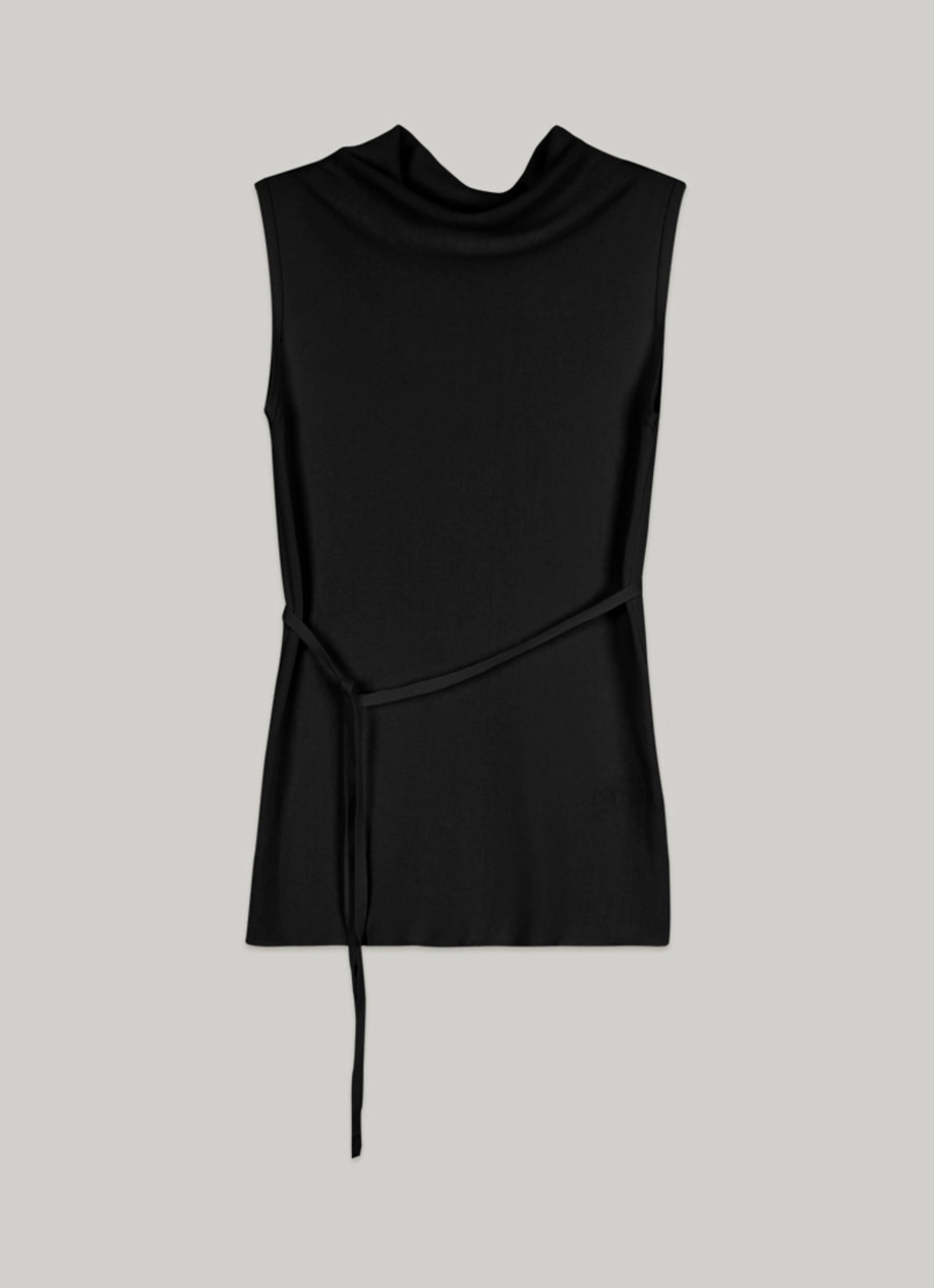 아워코모스 comos 1467 cotton drape neck sleeveless knit (black) 상품 이미지 1