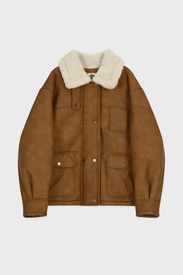[최예나 착용] Vintage Mustang Jacket (Light Brown)