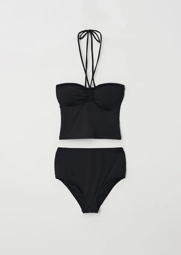 tube top swim set-black