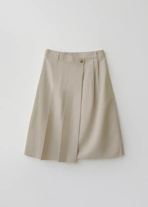 Carmen pleats wrap skirt (beige)