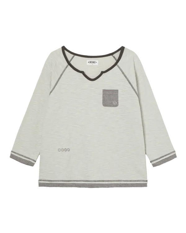LAYERED SLEEVE TEE [IVORY]