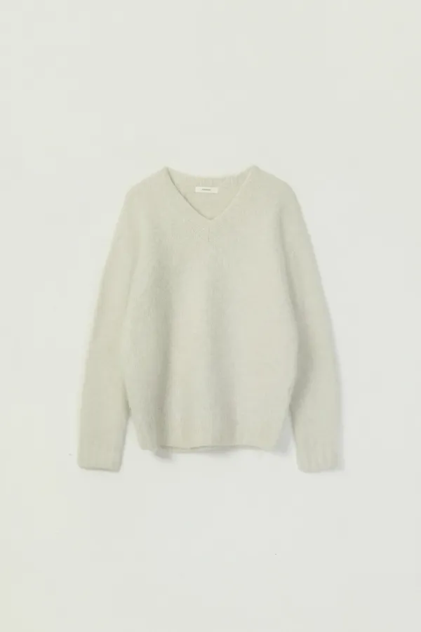 PAUXE FOX V-NECK KNIT_IVORY