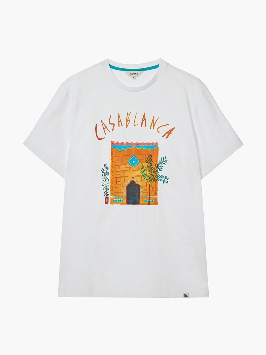 쿠메 (UNISEX)KUME x HERNC CASABLANCA T-SHIRT, WHITE 상품 이미지 2