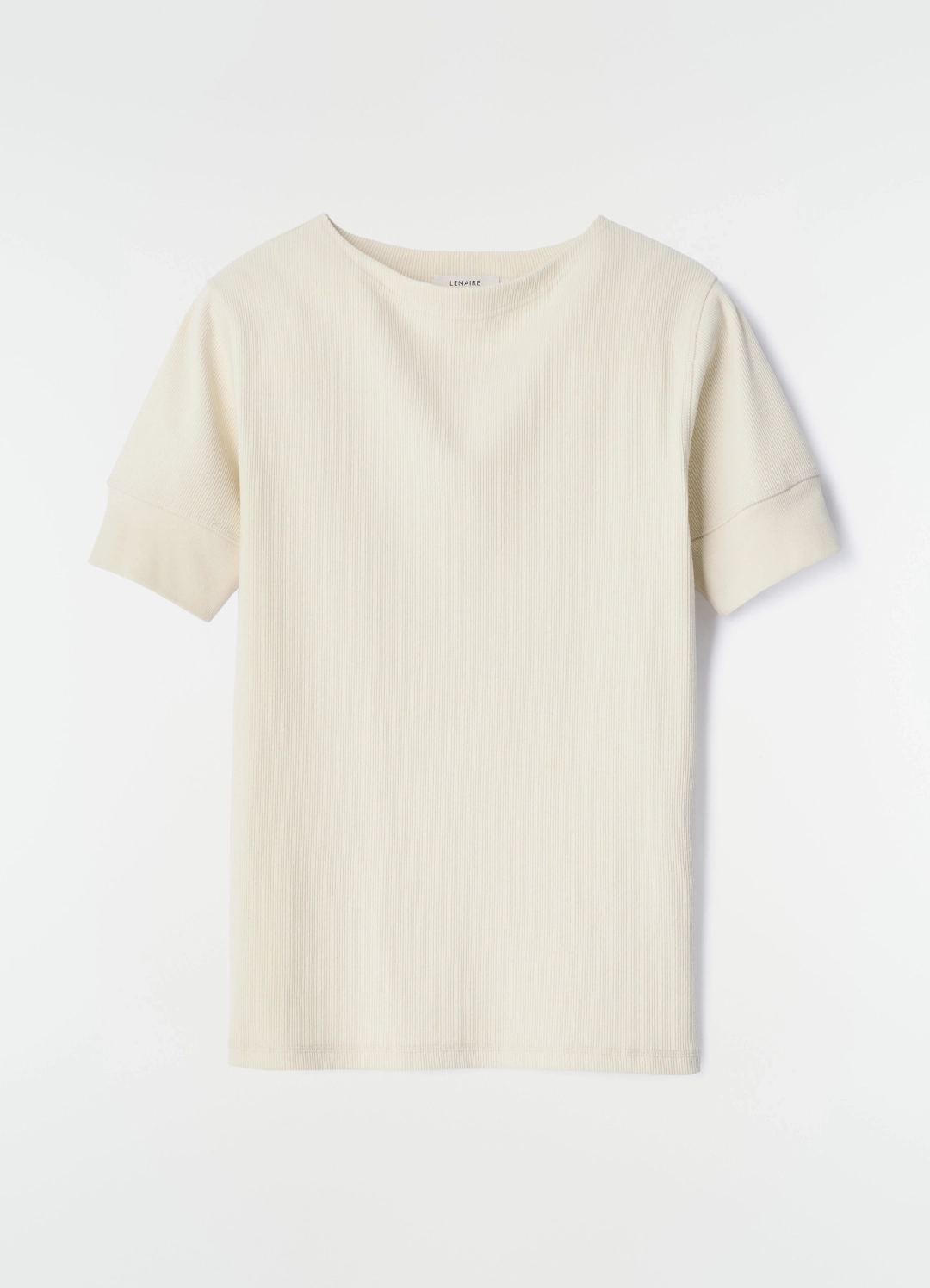 르메르 BOAT-NECK T-SHIRT IN LINEN AND COTTON RIBBED JERSEY 상품 이미지 3
