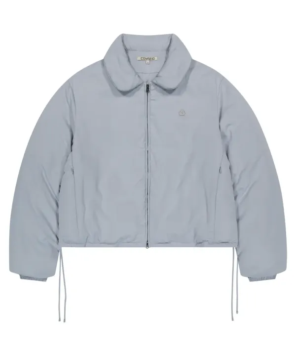 SOLID PADDED JACKET SKY BLUE