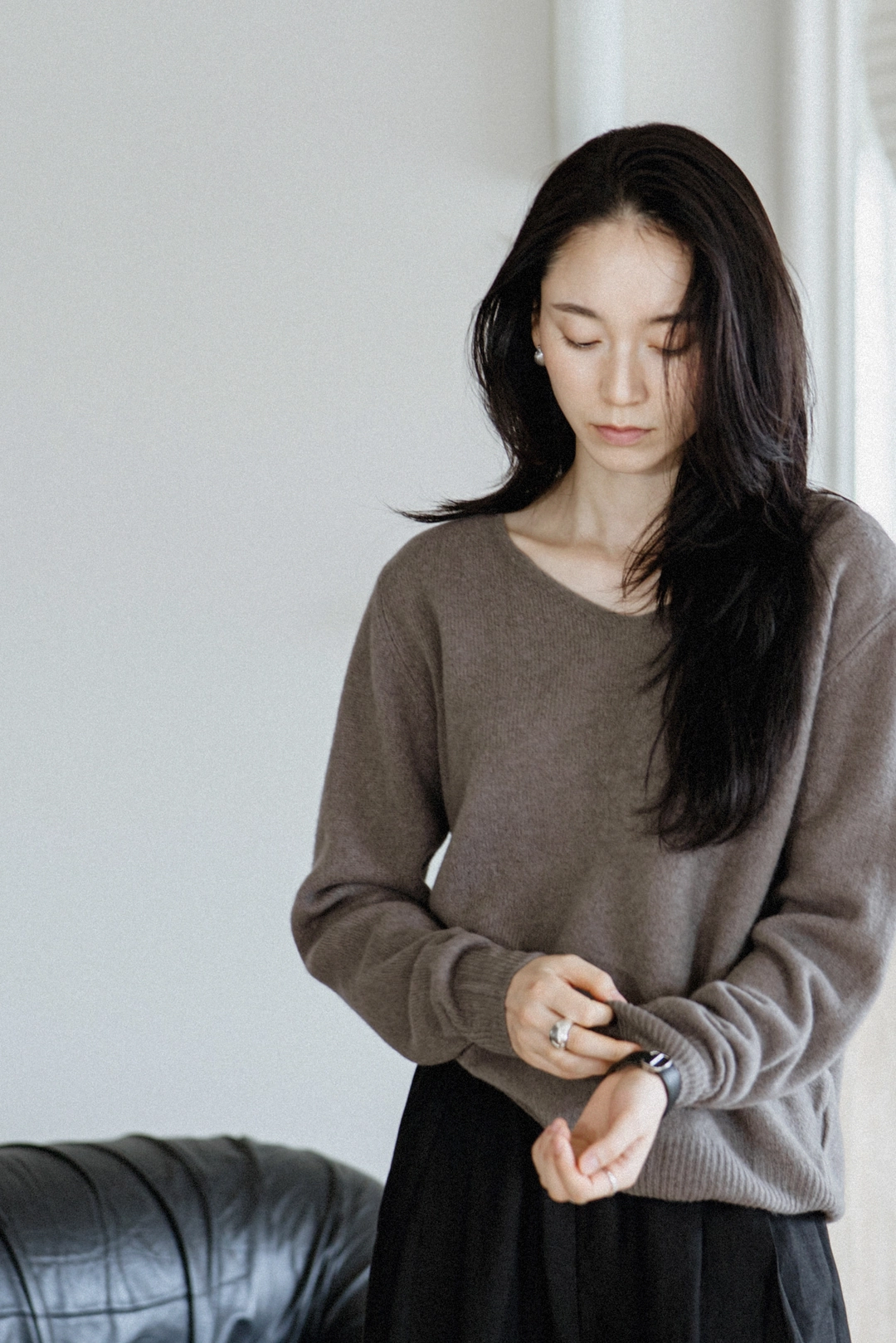 스앨더 49698_Soft V-Neck Wool Pullover  TW 상품 이미지 1