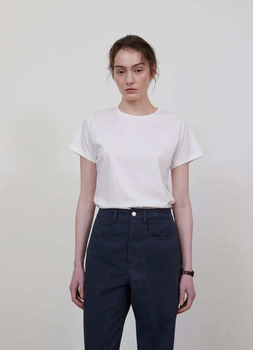 스텝어라운드 [2차] Silket cotton half t-shirt_WHITE 상품 이미지 2