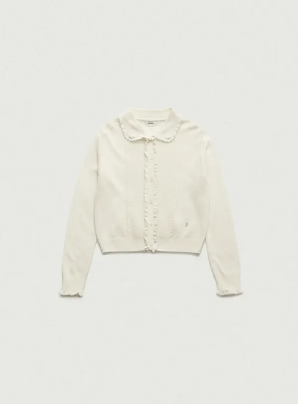 [Last Offer] Cady Heron Scallop Knit Cardigan_Ivory