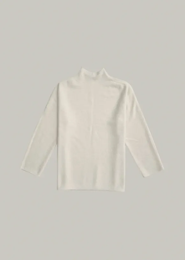 wholegarment mock neck knit