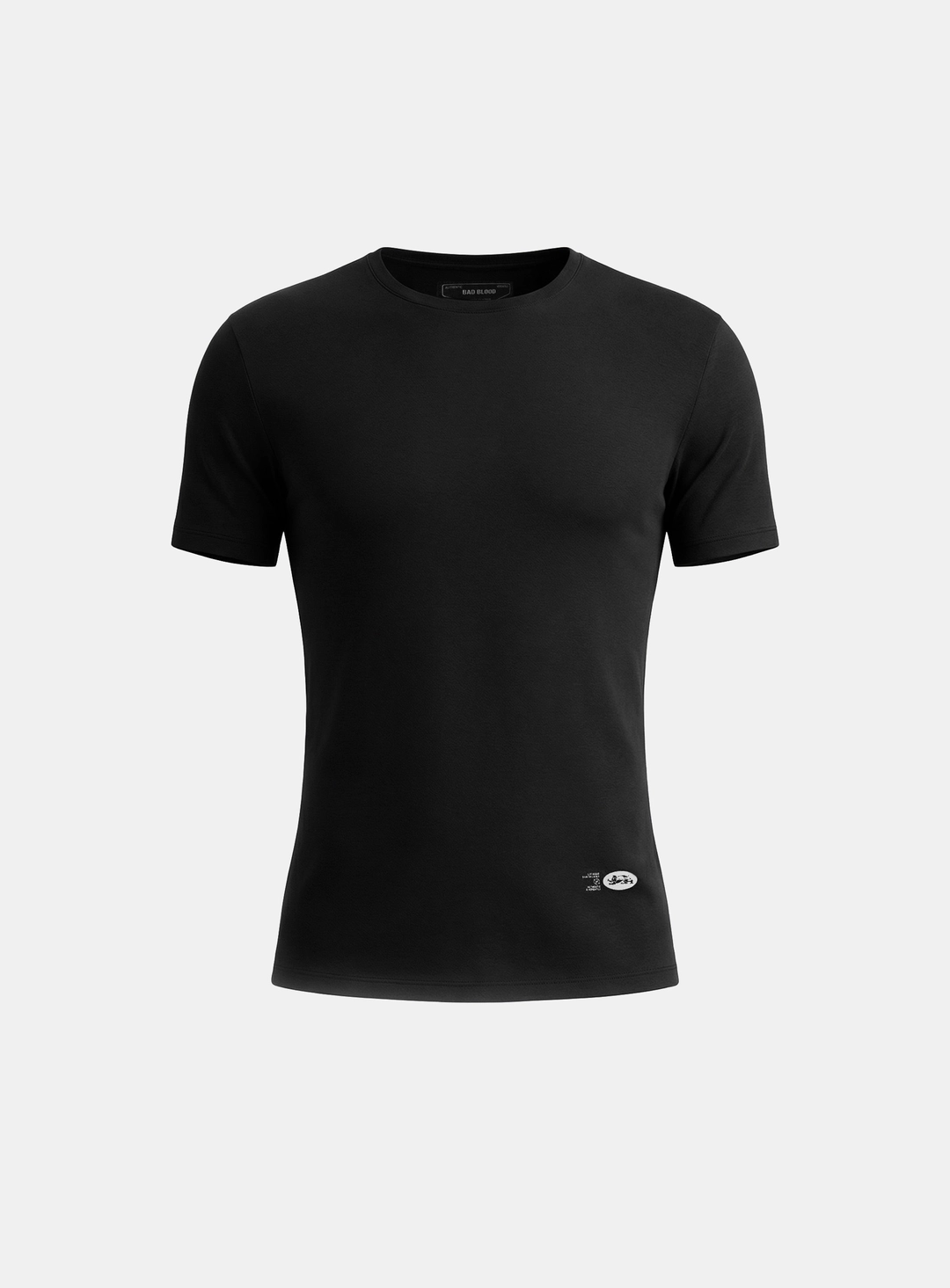 배드블러드 [w-tee26-055] BS Cotton Jersey Fitted Short Sleeve T-Shirt - Black 상품 이미지 3