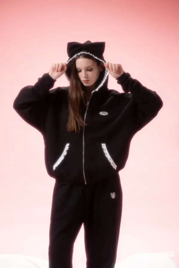 [9th Restock] BIG RIBBON HOODIE (BK)