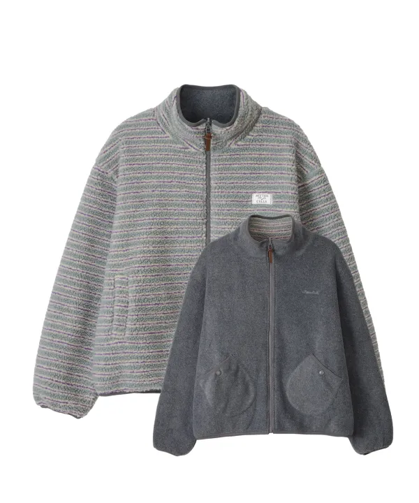 Reversible Mellow Fleece Jacket-Grey