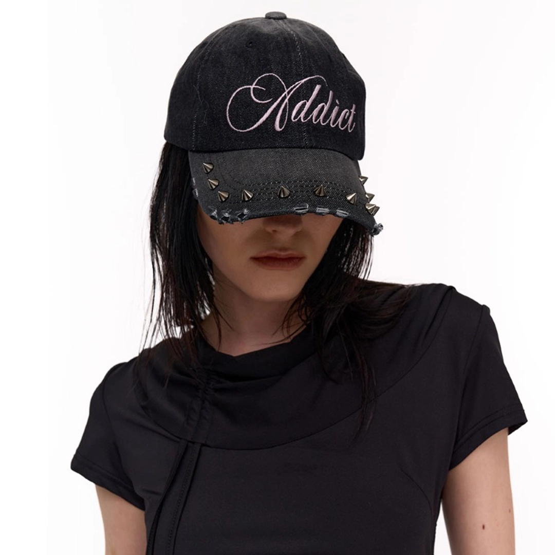 2000아카이브 SPIKE ADDICT CAP (BLACK DENIM) 상품 이미지 2