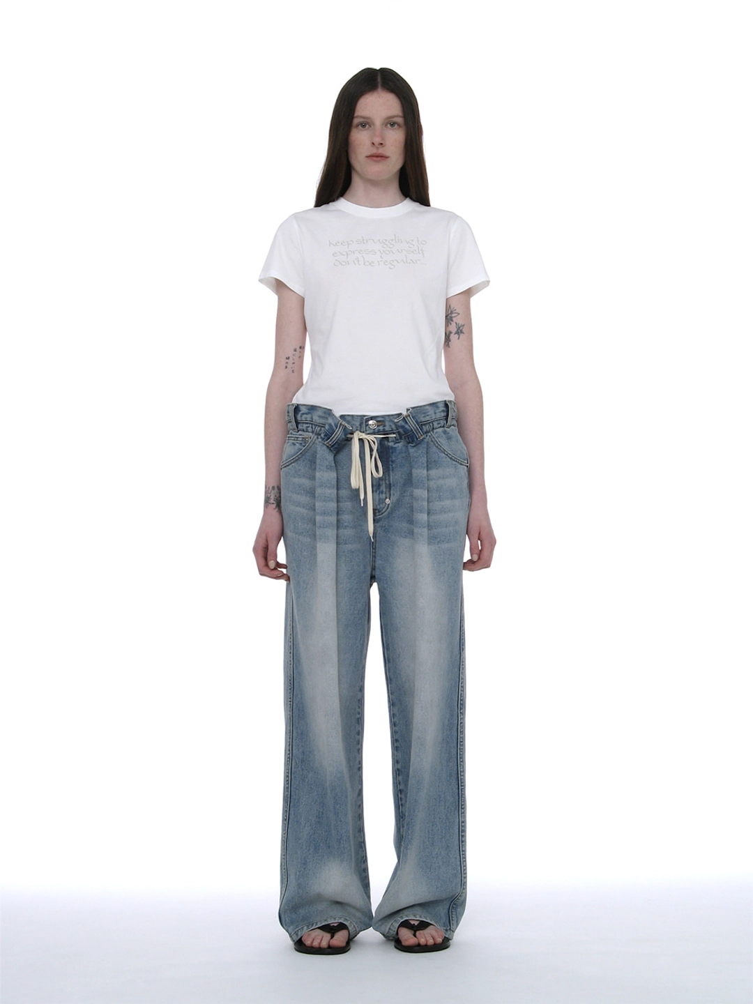 파르티멘토 [WOMEN] DBR SLOGAN PRINTED SHORT SLEEVE TEE_WHITE 상품 이미지 2