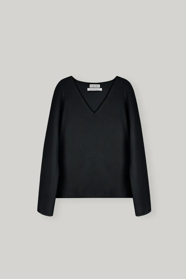 Rona Wool V-neck Knit Top