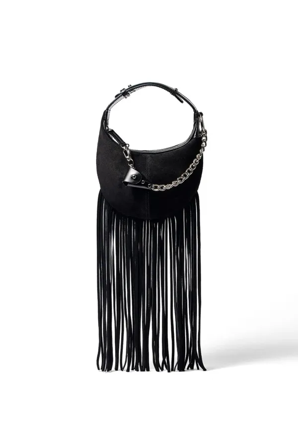 FRINGE MOTO HOBO MINI, BLACK