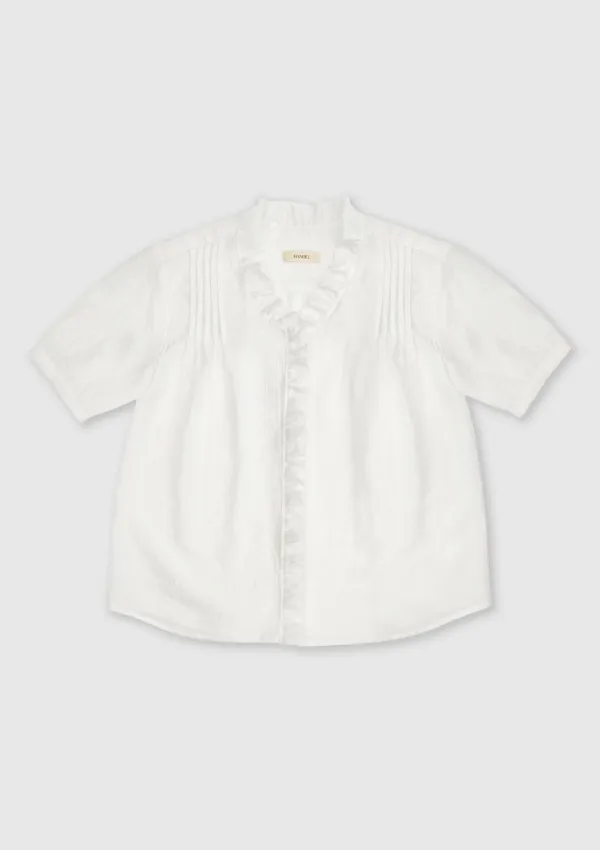 Ruffle Blouse (White)