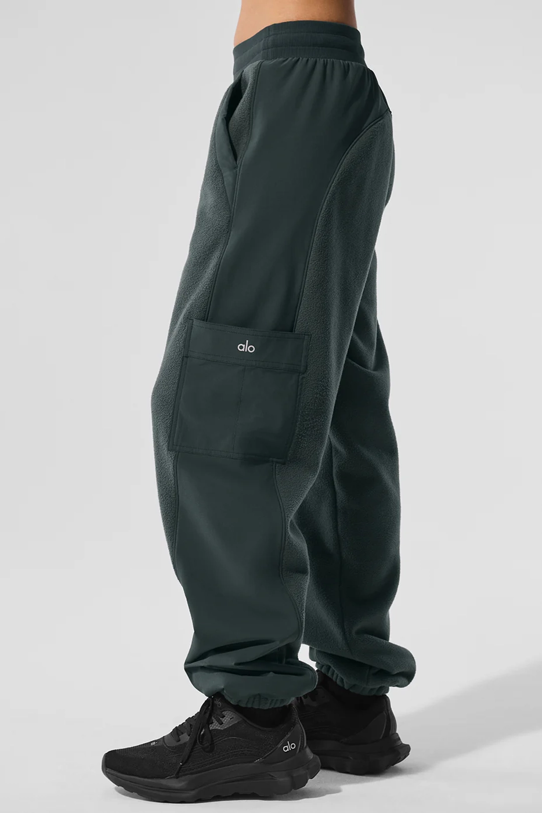 알로요가 Polar Fleece Wintry Mix Pant - Charcoal Green 상품 이미지 2
