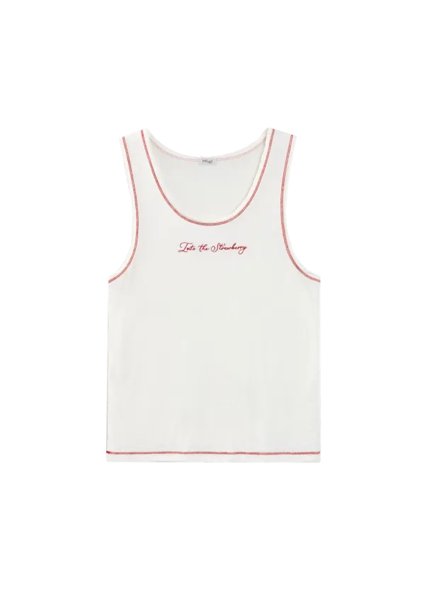 Mused Into Sleeveless T-shirt - White