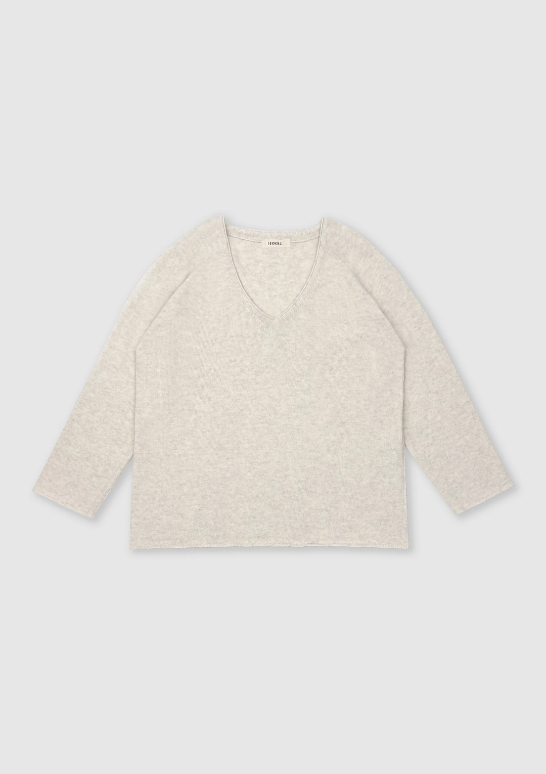 한올 Soft V-neck Knit (Ivory) 상품 이미지 1