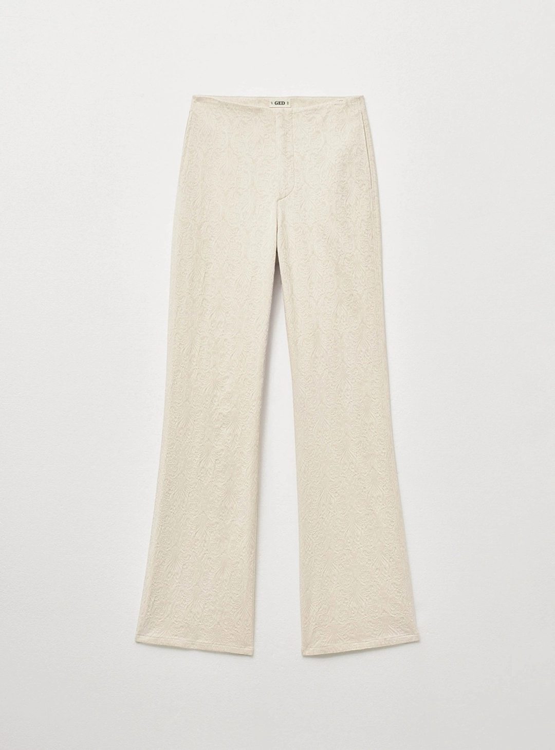 NATURAL JACQUARD PANTS