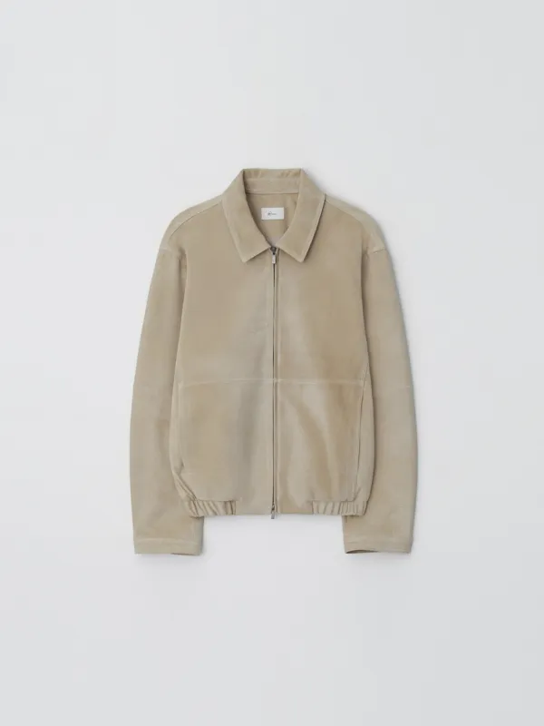 harrington jacket (beige suede)