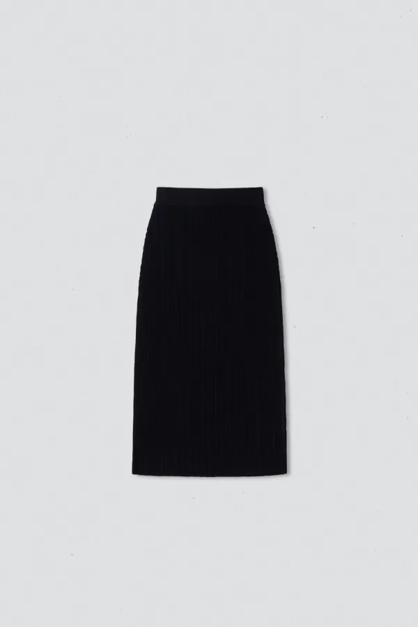 41429_Pleated knit skirt TW