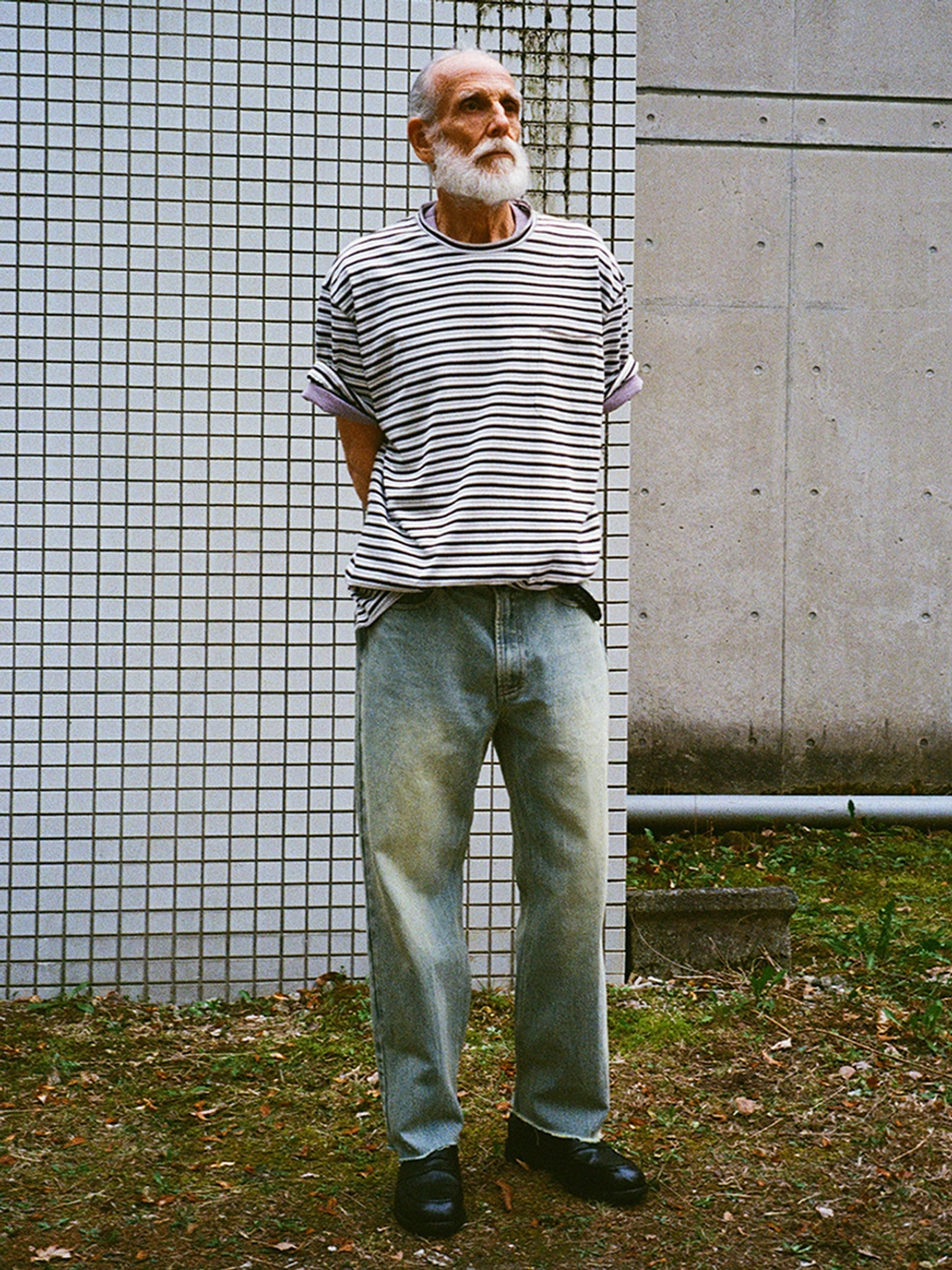 파르티멘토 Stripe Raw Edge Pocket Tee_Off White 상품 이미지 2