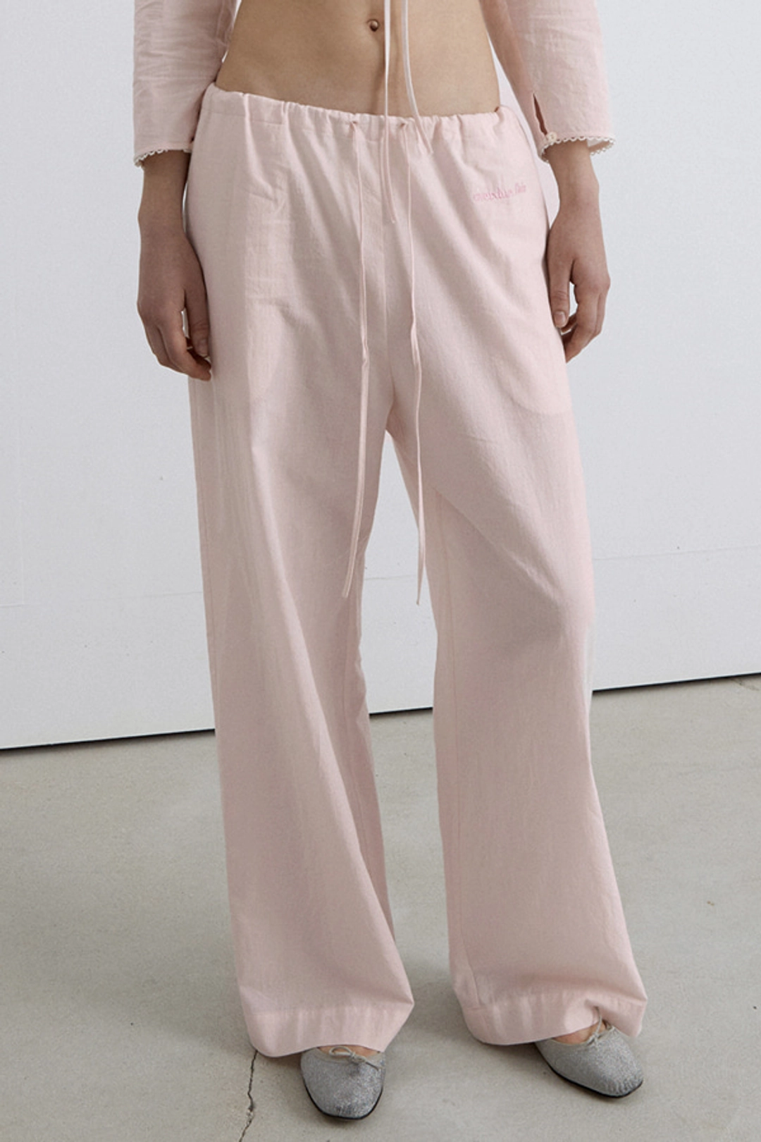 오버듀플레어 COTTON SHEER PANTS_BABY PINK 상품 이미지 2