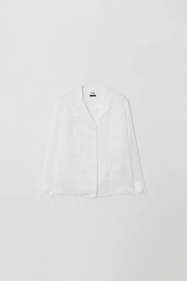 Tailored Collar Hidden Shirt (Ivory)