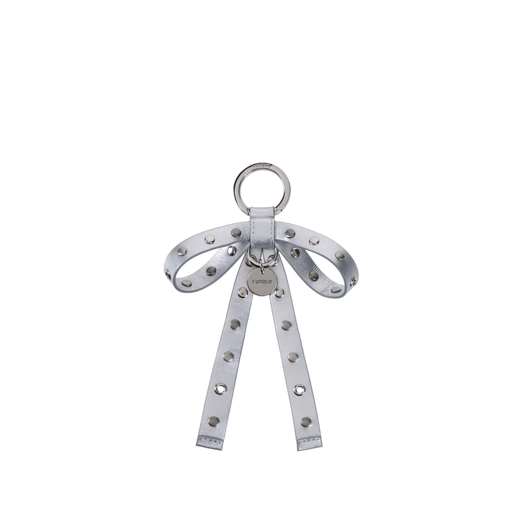 분크 Goth Leather Ribbon Charm (고스 레더 리본 참) Silver 상품 이미지 1