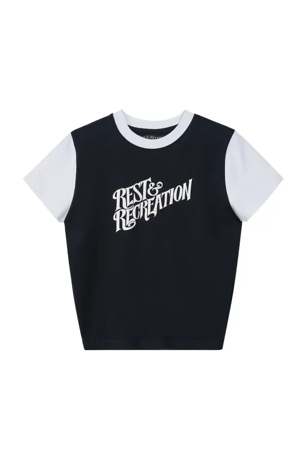 WAVE LOGO COLORATION T-SHIRT - NAVY