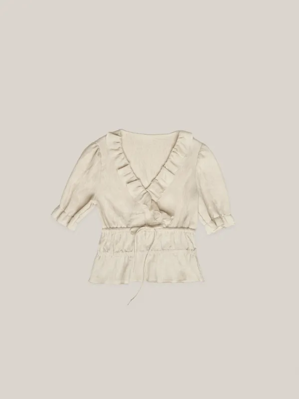 FRENCH FRILL BLOUSE [ CREAM ]