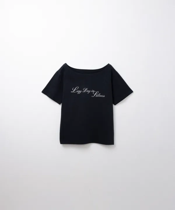레이지 원숄더 티셔츠 (charcoal navy)
