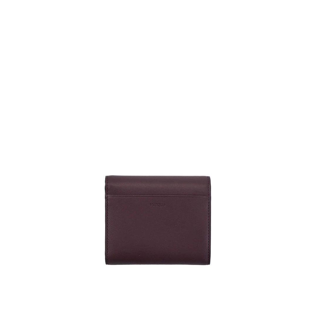 분크 Semi Lune Tri-Fold Half Wallet (세미 룬 3단 반지갑) Plum Burgundy 상품 이미지 2