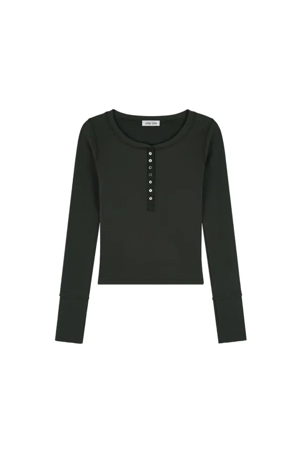[2nd] Curve Button T-shirt