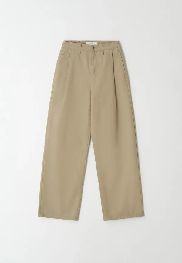 7S ONE TUCK DENIM PANTS - BEIGE