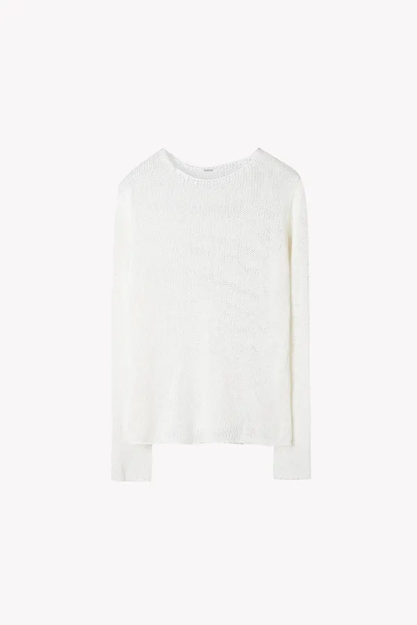 Senne Paper Long-Sleeve Knit (White)