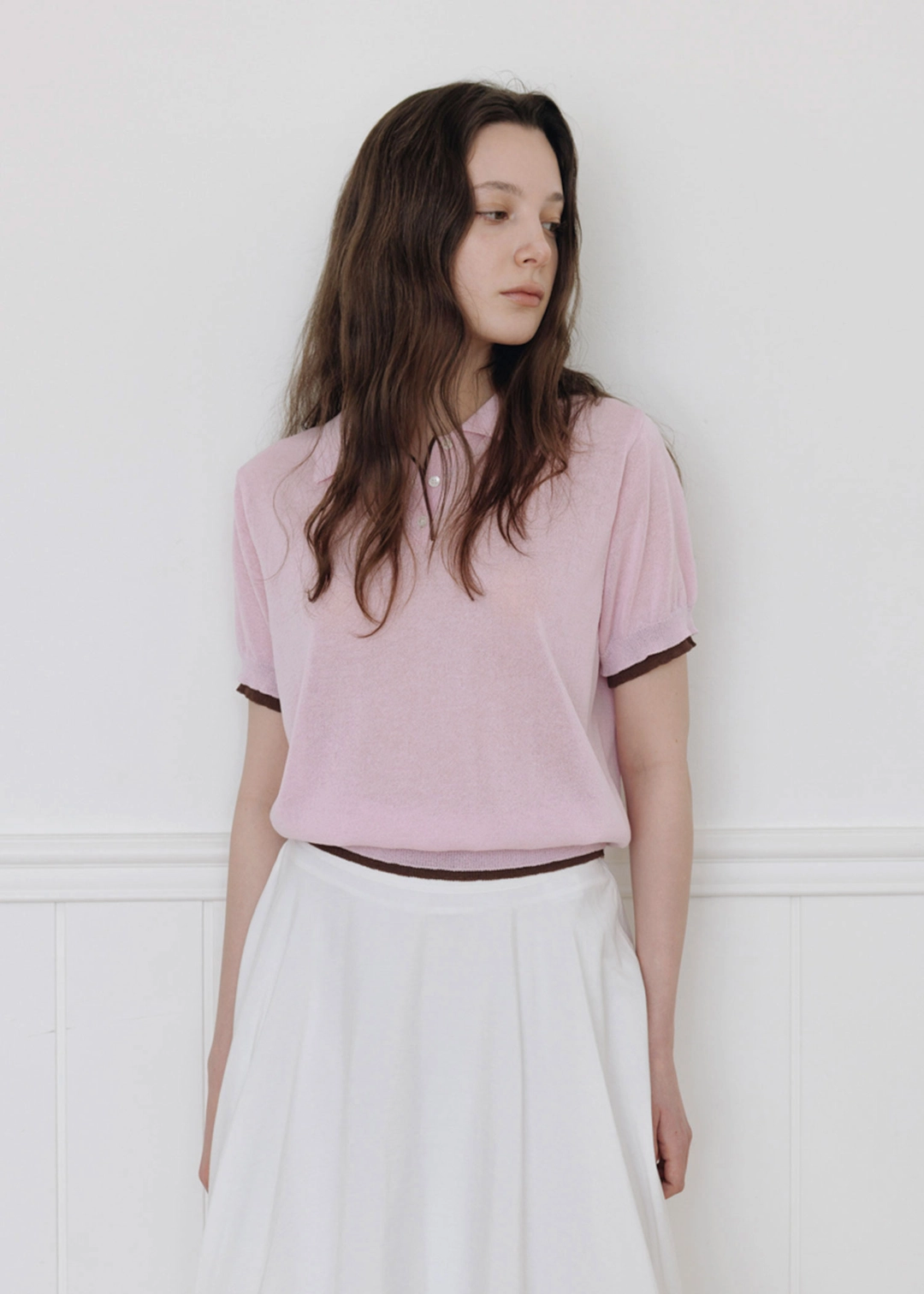 더라이 Layerd Collar Knit(Light Pink) 상품 이미지 2