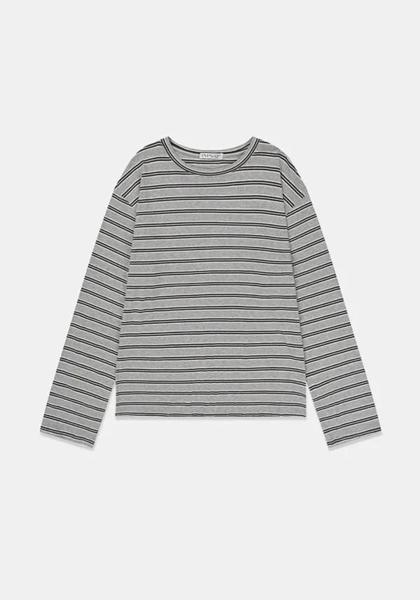 Stripe long sleeve (Grey)