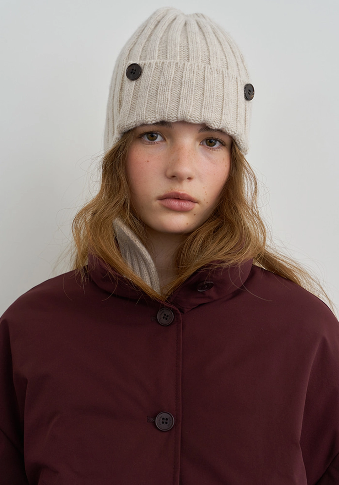 이브세이지 Button beanie (Oatmeal) 상품 이미지 2