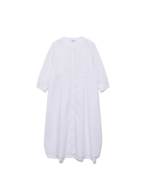 Pintuck Lace Dress White_F262OP03