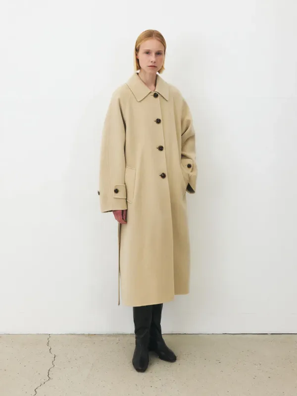 TFF CASHMERE SINGLE HAND MADE COAT [PREMIUM]_L-BEIGE