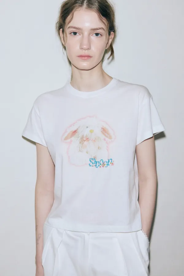 Rabbit Beads T-Shirt (White)