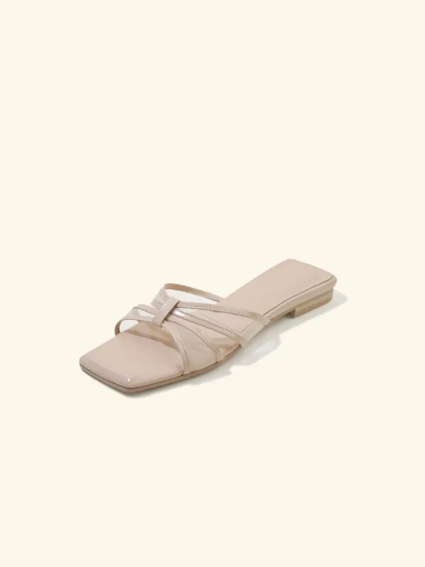 Antique mule  (mesh ver.) / 핑크베이지
