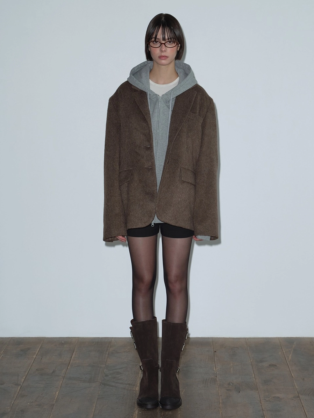 마가린핑거스 CLASSIC SINGLE WOOL JACKET (BROWN) 상품 이미지 2