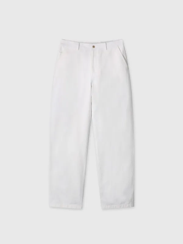 (W) CURVED COTTON CHINO PANTS_ WHITE