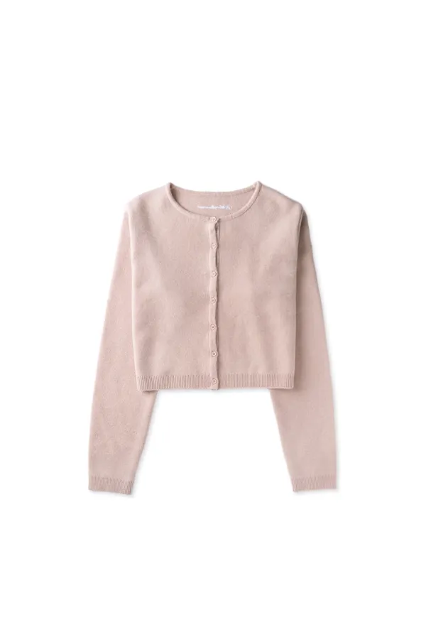 Basic round cardigan_pink