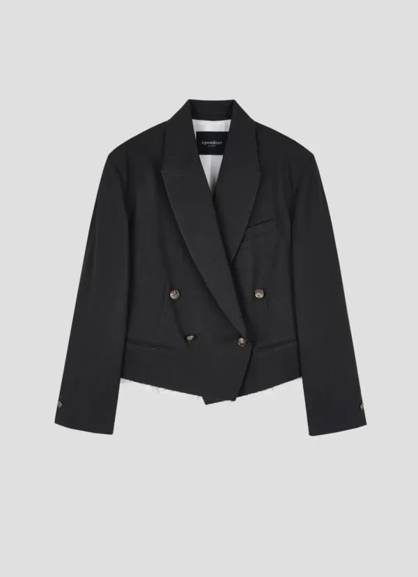Ruffle Point Jacket GRAY