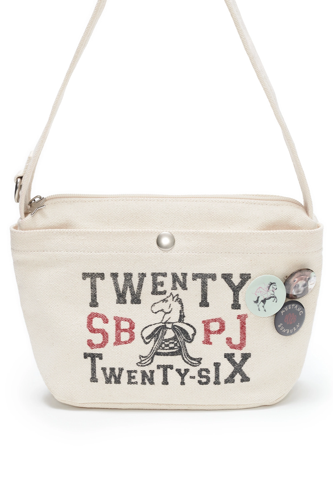 썬번프로젝트 MUSTANG MINI CANVAS BAG, IVORY 상품 이미지 3
